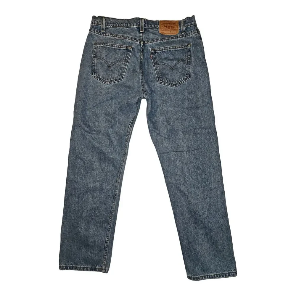 Vintage Levi's 505 Men's 36x30 Regular Fit Straight Leg Blue Denim 90's Grunge - Picture 8 of 10